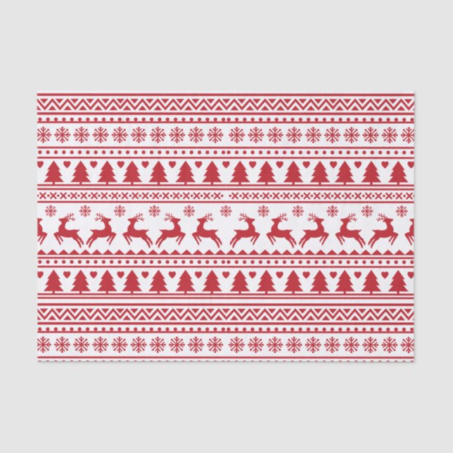 Christmas scandinavian classic pattern tissue paper (Front)