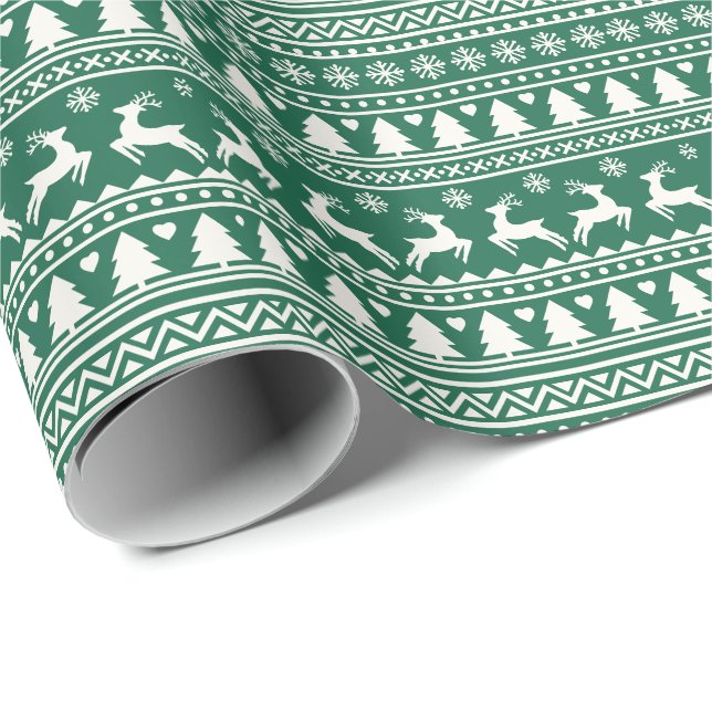 Christmas scandinavian classic pattern wrapping paper (Roll Corner)