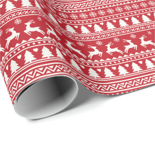 Christmas scandinavian classic pattern wrapping paper