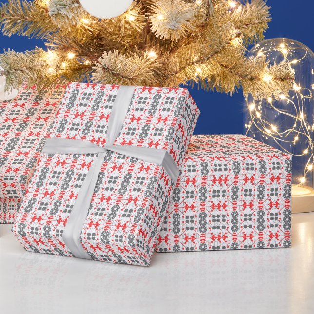 Christmas Scandinavian Folk Art Runic Pattern Wrapping Paper (Holidays)