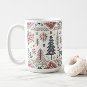 Christmas Scandinavian Geometric Minimalist Coffee Mug