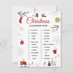 Christmas Scavenger Hunt Checklist Art Card