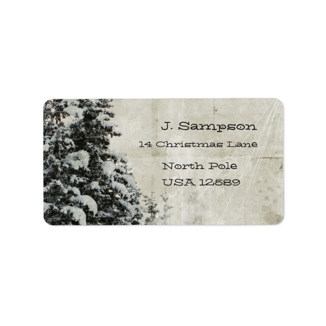 Christmas scene address labels (Front)