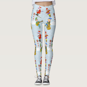 Christmas Scene Holiday Leggings