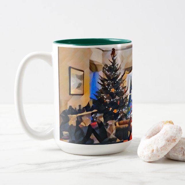 Christmas Scene Mug (With Donut)