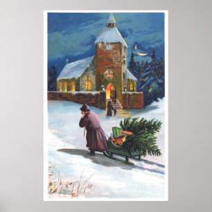 Christmas Scene Poster