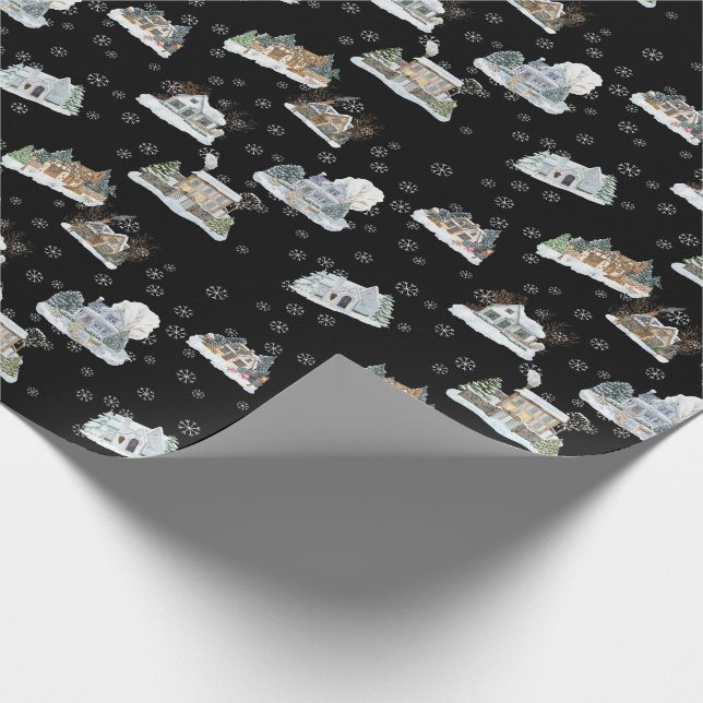 Christmas Scene Wrapping Paper (Corner)