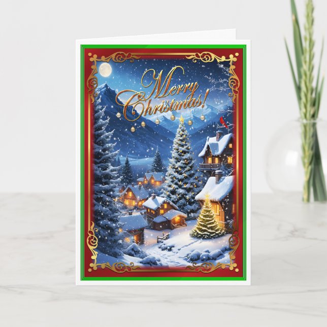 Christmas scenery card (Front)