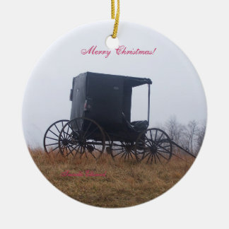 Christmas Scenes from Ohio Ceramic Tree Decoration