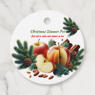 Christmas Scented Simmer Pot  Favour Tags