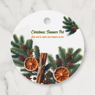 Christmas Scents Simmer Pot  Favour Tags