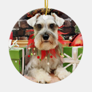 Christmas - Schnauzer - Abby Ceramic Tree Decoration