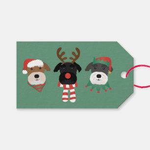 Christmas Schnauzer Dogs Gift Tags