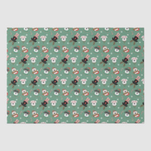 Christmas Schnauzer Dogs Tissue Paper