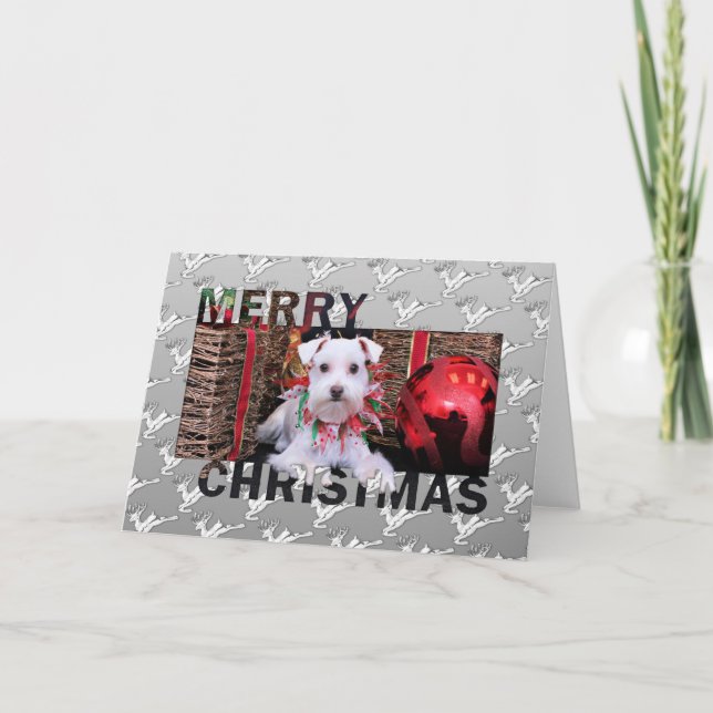 Christmas - Schnauzer - Emma Holiday Card (Front)
