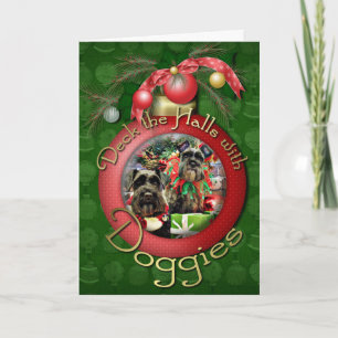 Christmas - Schnauzer - Fergie and Fenway Holiday Card