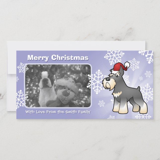 Christmas Schnauzer Holiday Card (Front)