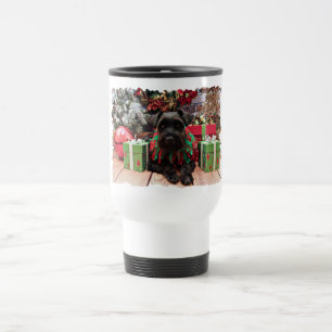 Christmas - Schnauzer Mix - Bentley Travel Mug