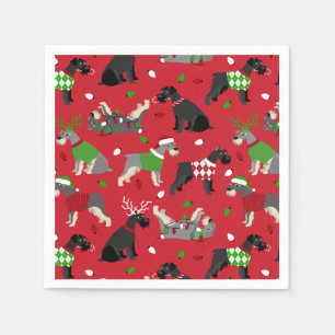 Christmas Schnauzer Napkins