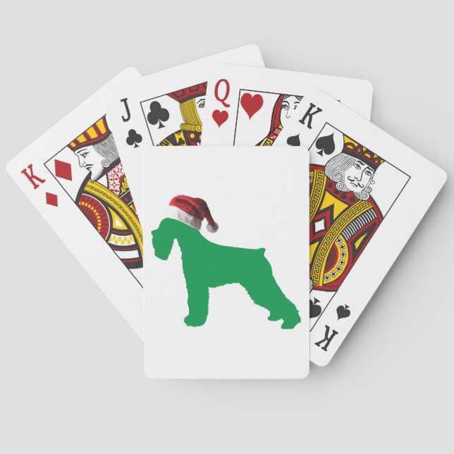 Christmas Schnauzer Playing Cards (Back)