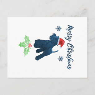 Christmas Schnauzer Postcard