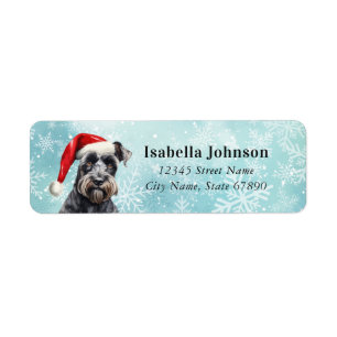 Christmas Schnauzer Return Address Label