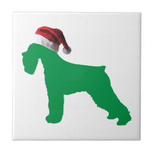 Christmas Schnauzer Tile
