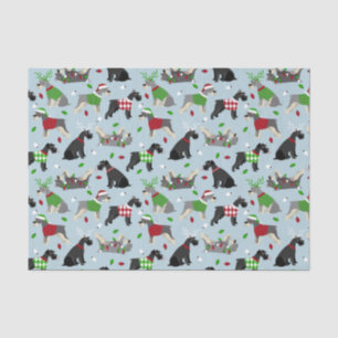 Christmas Schnauzer Tissue Paper