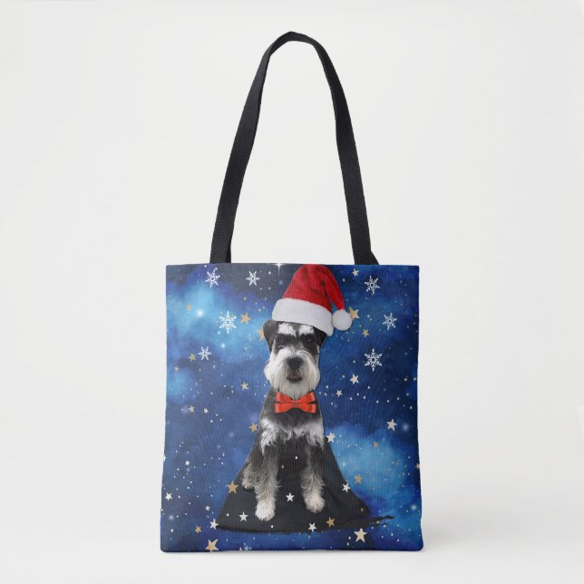 Christmas Schnauzer Tote Bag (Front)