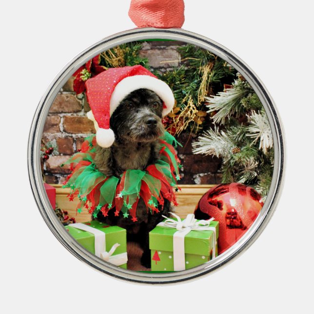 Christmas - Schnoodle - Rookie Metal Tree Decoration (Front)