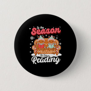 Christmas School Teacher Retro Librarian Groovy Xm 6 Cm Round Badge