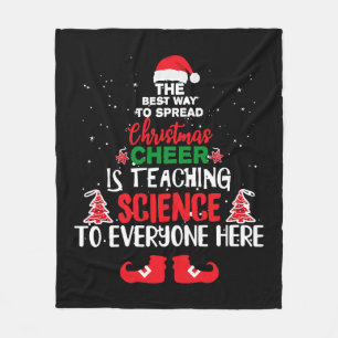 Christmas Science Teachers , Funny Teachers Fleece Blanket