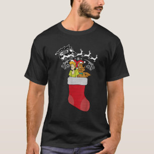 Christmas Scooby Doo Shaggy Stocking Reindeer Myst T-Shirt
