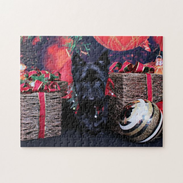 Christmas - Scottie - Paisley Jigsaw Puzzle (Horizontal)