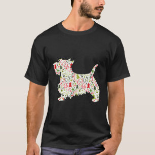 Christmas Scottie Scottish Terrier Dog Wrapping Pa T-Shirt