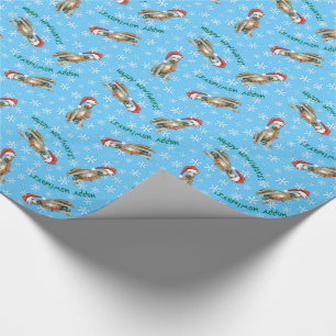 Christmas Scottish Deerhound Wrapping Paper
