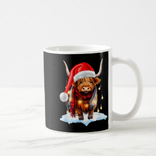 Christmas Scottish Highland Cow Wrapped In Christm Coffee Mug