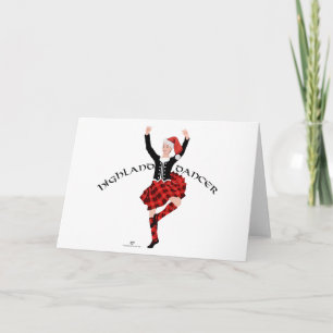 Christmas Scottish Highland Dancer Card
