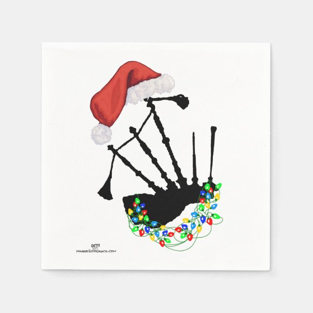 Christmas Scottish Highland Dancer Napkin (Front)