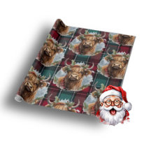 Christmas Scottish Tartan denim blue Highlander