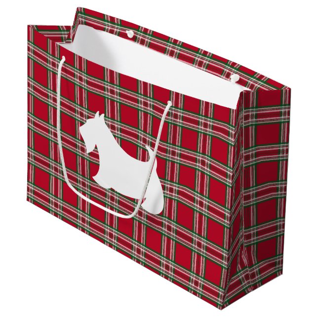 Christmas Scottish Terrier Gift Bag (Front Angled)