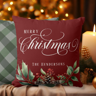 Christmas script cushion