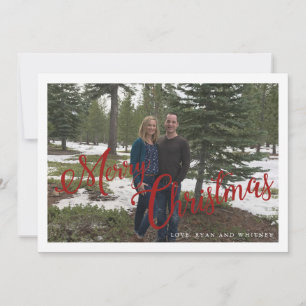 Christmas Script - Holiday photo card. Card