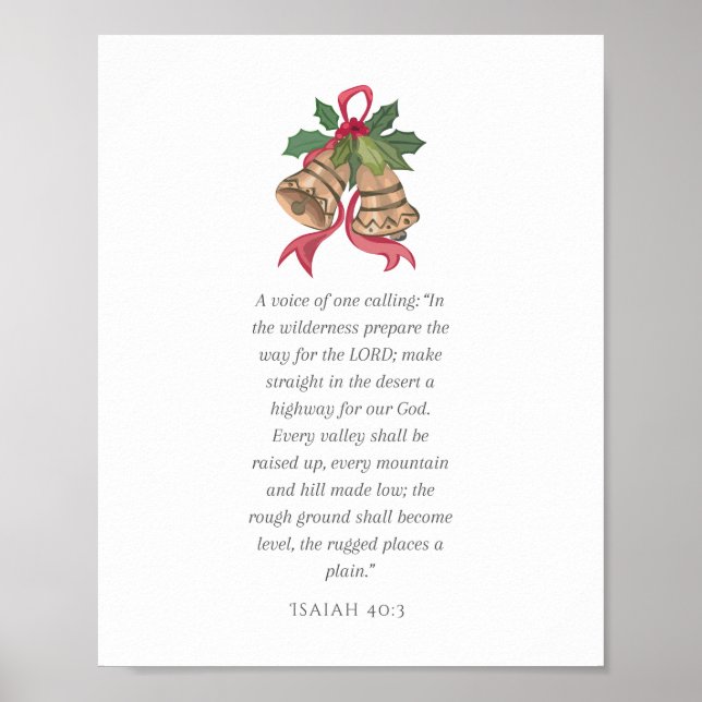 Christmas Scripture Art on Matte Poster (Front)