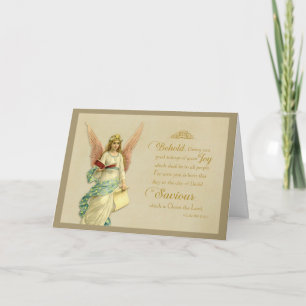 Christmas Scripture Vintage Reproduction Card