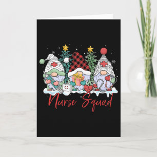Christmas Scrub Tops Women Gnomes Scrubs Nurse Squ Card