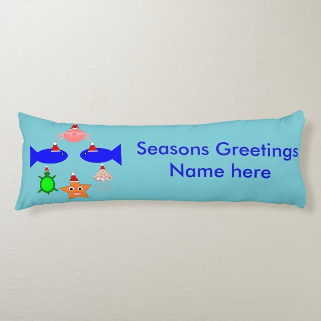 Christmas Sea Creatures Body Cushion (Front)