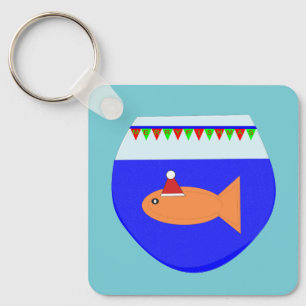 Christmas Sea Creatures Custom Key Ring