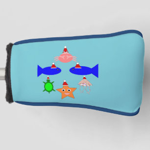 Christmas Sea Creatures Golf Head Cover