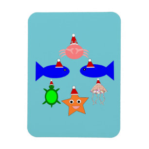 Christmas Sea Creatures Magnet